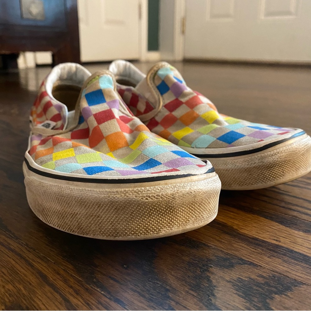 Rainbow Checkered Vans